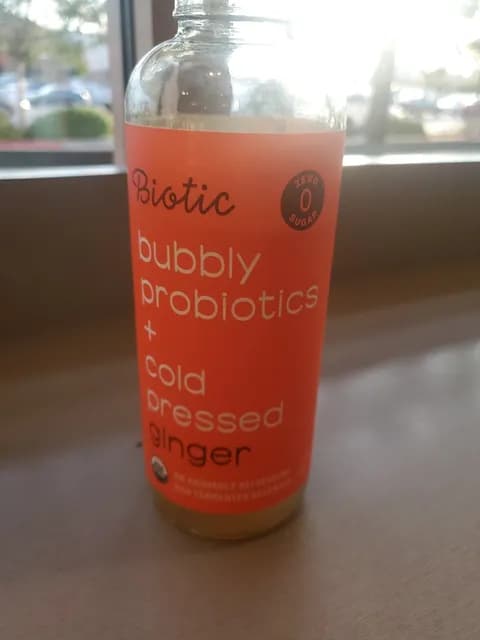 Biotic Zero Sugar Bubbly Probiotics + Cold Pressed Ginger Beverage