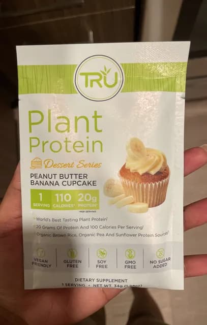 Tru Plant Protein Dessert Series Peanut Butter Banana Cupcake