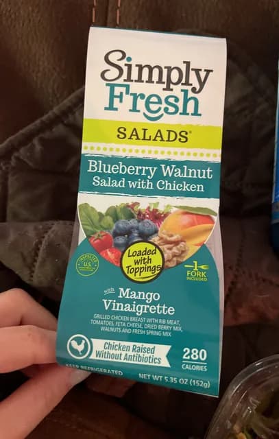Simply Fresh Blueberry Walnut Salad With Chicken Salads