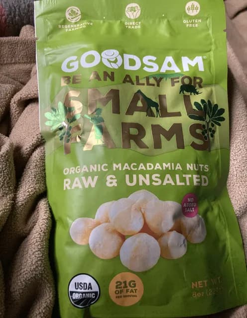 Goodsam Organic Macadamia Nuts Raw & Unsalted