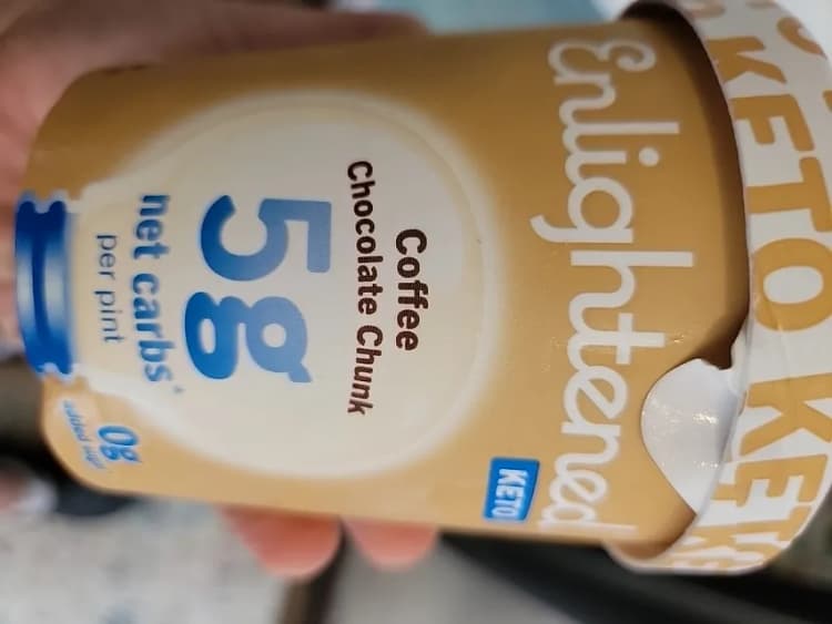 Enlightened Keto Coffee Chocolate Chunk Ice Cream