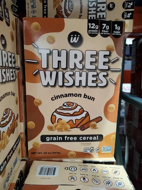 Three Wishes Cinnamon Bun Grain Free Cereal