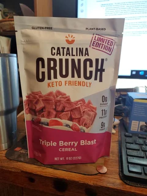 Catalina Crunch Triple Berry Blast Cereal, Keto Friendly