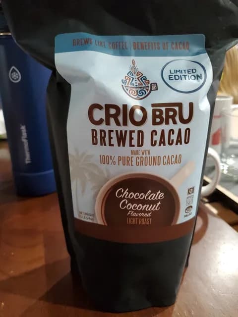 Crio Bru Brewed Cacao Chocolate Coconut Flavored Light Roast