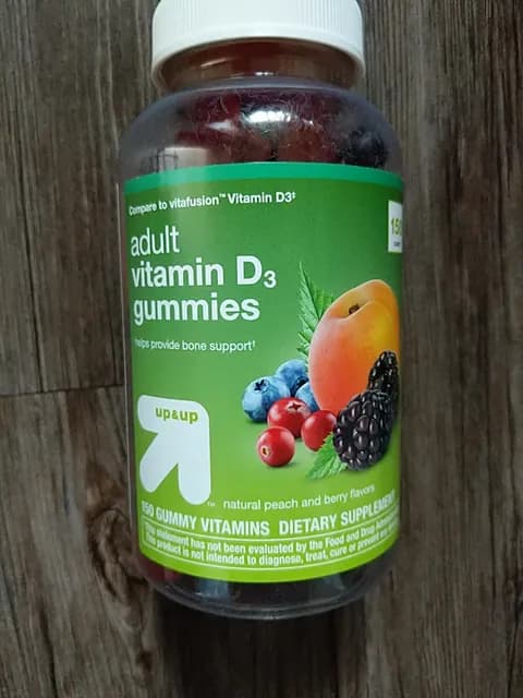 Up & Up Adult Vitamin D3 Gummies Natural Peach And Berry Flavors
