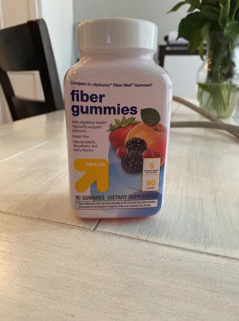 Up & Up Fiber Gummies Natural Peach, Strawberry And Berry Flavors