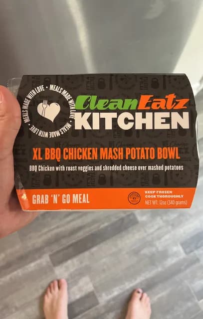 Clean Eatz Kitchen Xl Bbq Chicken Mashed Potato Bowl Grab 'N' Go Meal