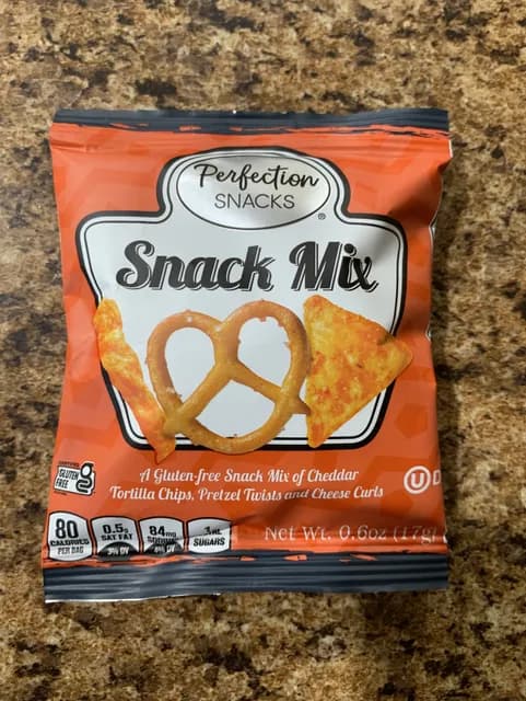 Perfection Snacks Snack Mix - Cheddar Tortilla Chips, Pretzel Twists And Cheese Curls