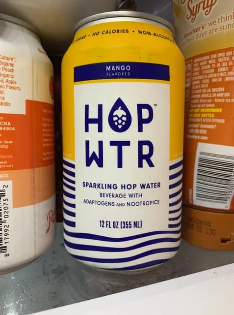 Hop Wtr Mango Flavored Sparkling Hop Water