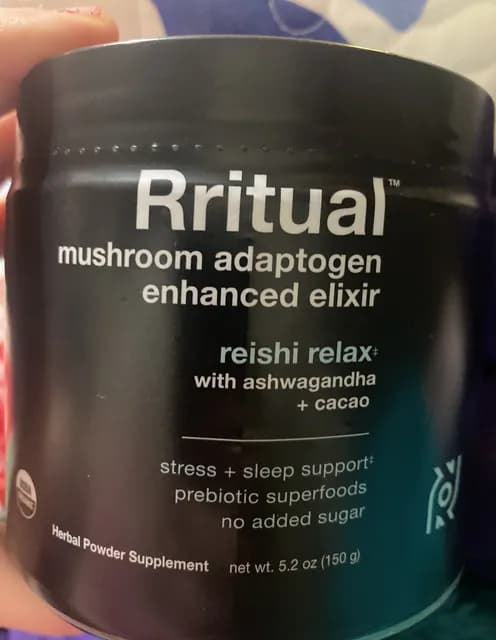 Rritual Mushroom Adaptogen Enhanced Elixir Herbal Powder Supplement