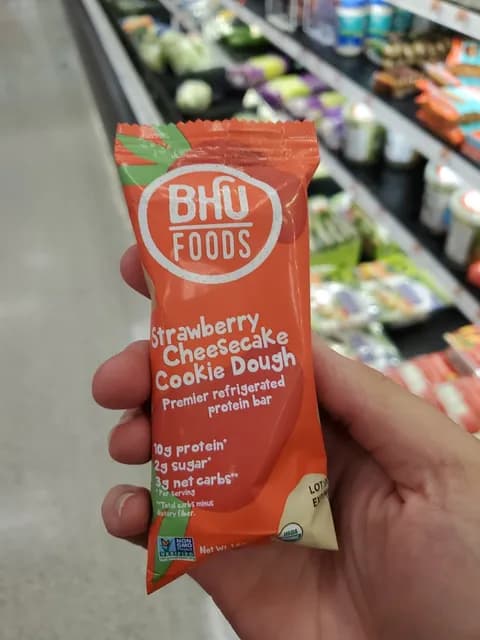 Bhu Foods Strawberry Cheesecake Cookie Dough Protein Bar