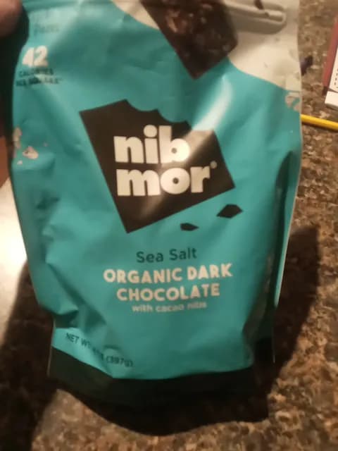Nibmor Sea Salt Organic Dark Chocolate With Cacao Nibs