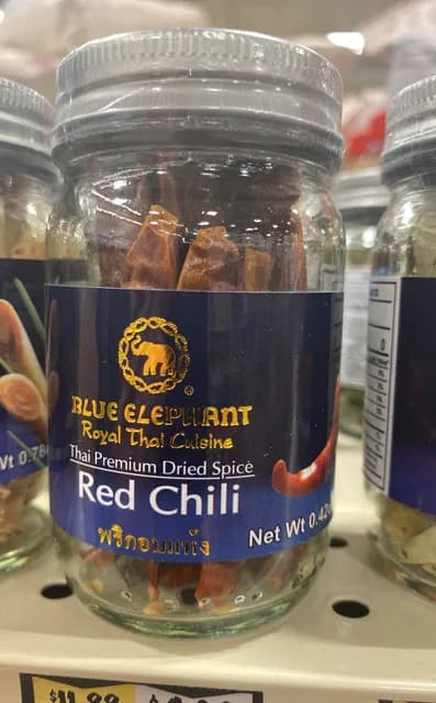 Blue Elephant Royal Thai Cuisine Red Chili Thai Premium Dried Spice