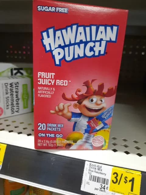 Hawaiian Punch Fruit Juicy Red On The Go Drink Mix