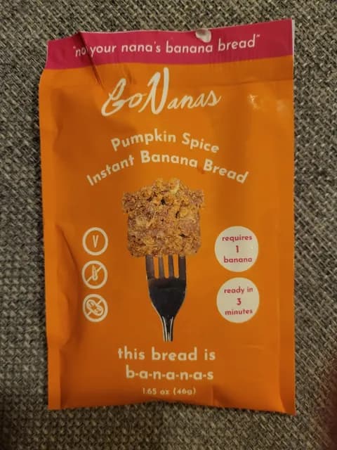 Gonanas Pumpkin Spice Instant Banana Bread