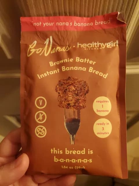 Gonanas X Healthy Girl Kitchen Brownie Batter Instant Banana Bread