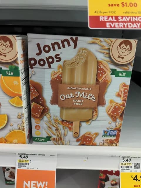 Jonny Pops Salted Caramel & Oat Milk Pops