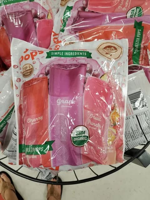 Jonny Pops Cherry, Grape, Fruit Punch Freezer Pops