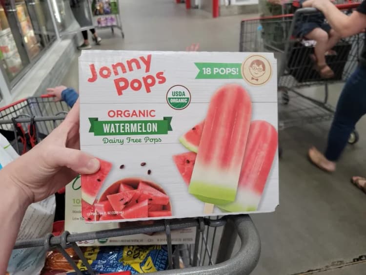 Jonny Pops Organic Watermelon Dairy Free Pops
