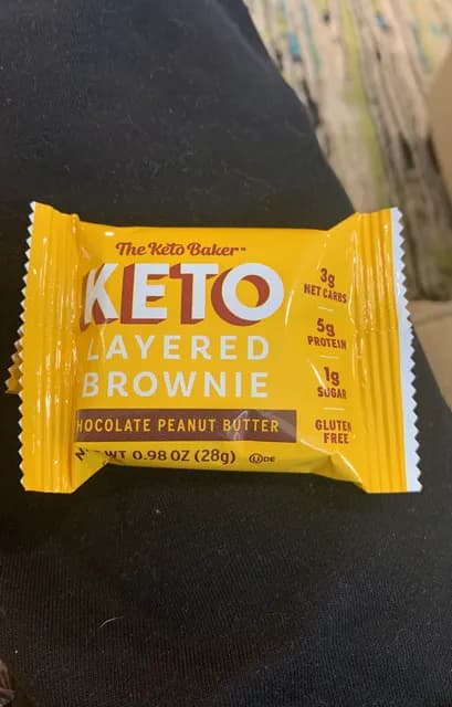 The Keto Baker Keto Layered Brownie Chocolate Peanut Butter