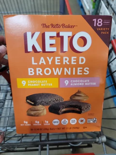 The Keto Baker Keto Layered Brownies Chocolate Peanut Butter And Chocolate Almond Butter