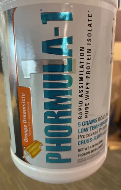 Phormula-1 Rapid Assimilation Pure Whey Powder Isolate Orange Dreamsicle Flavor