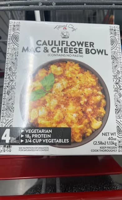 Tattooed Chef Cauliflower Mac & Cheese Bowl