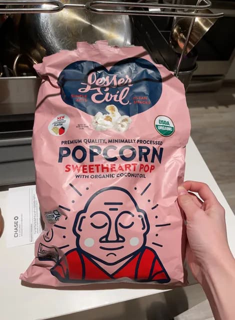 Lesserevil Popcorn Sweetheart Pop With Organic Coconut Oil
