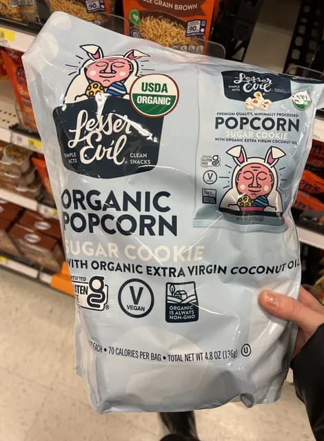 Lesserevil Sugar Cookie Organic Popcorn