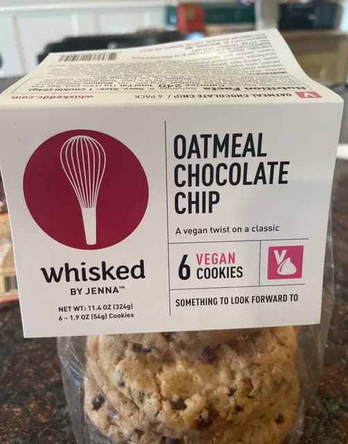 Whisked By Jenna Oatmeal Chocolate Chip Vegan Cookies