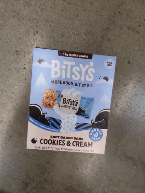 Bitsy'S Soft Baked Bars Cookies & Cream