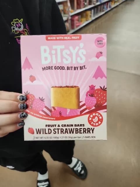 Bitsy'S Wild Strawberry Fruit & Grain Bars