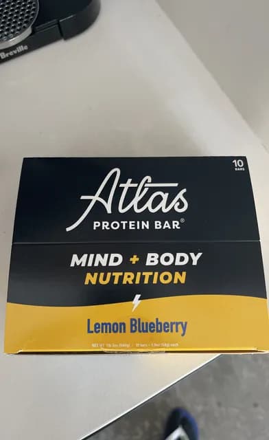 Atlas Mind + Body Nutrition Lemon Blueberry Protein Bar