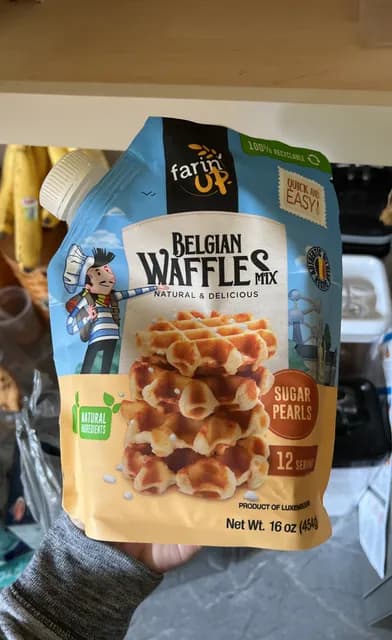 Farin'Up Belgian Waffles Mix Sugar Pearls