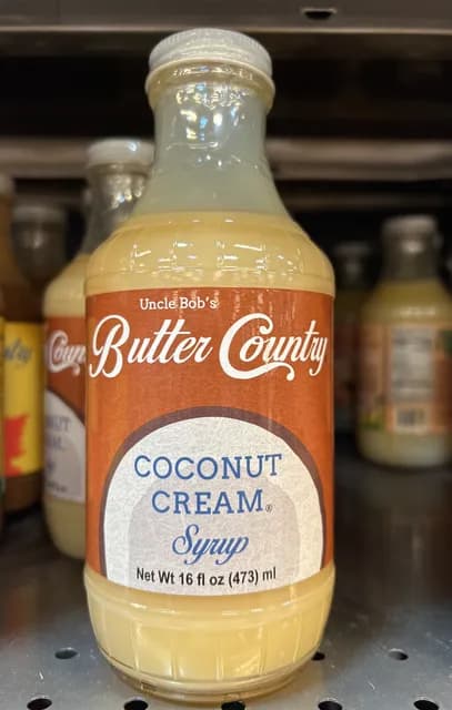 Uncle Bob'S Butter Country Coconut Cream Syrup