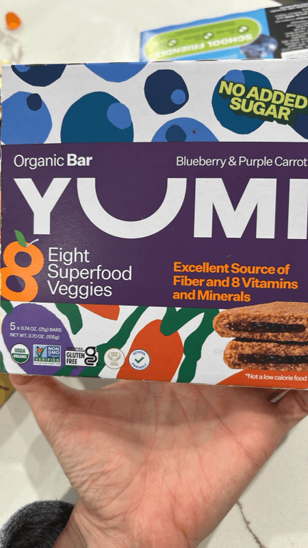 Yumi Blueberry & Purple Carrot Organic Bar