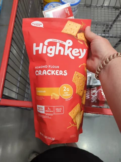 Highkey Almond Flour Crackers Cheddar