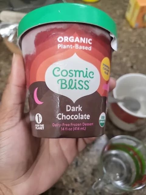 Cosmic Bliss Organic Plant-Based Dark Chocolate Dairy-Free  Dessert