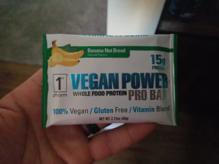 1St Phorm Vegan Power Banana Nut Bread Whole Protein Pro Bar