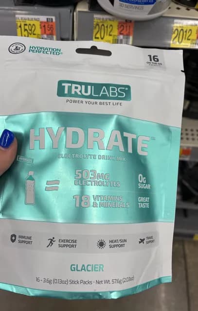 Trulabs Hydrate Glacier Electrolyte Drink Mix