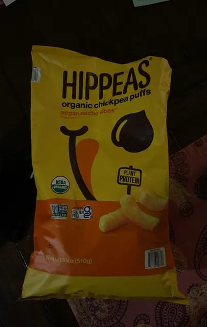 Hippeas Organic Chickpea Puffs Vegan Nacho Vibes Flavor