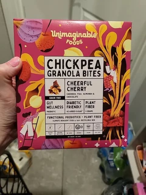 Unimaginable Foods Chickpea Granola Bites Cheerful Cherry