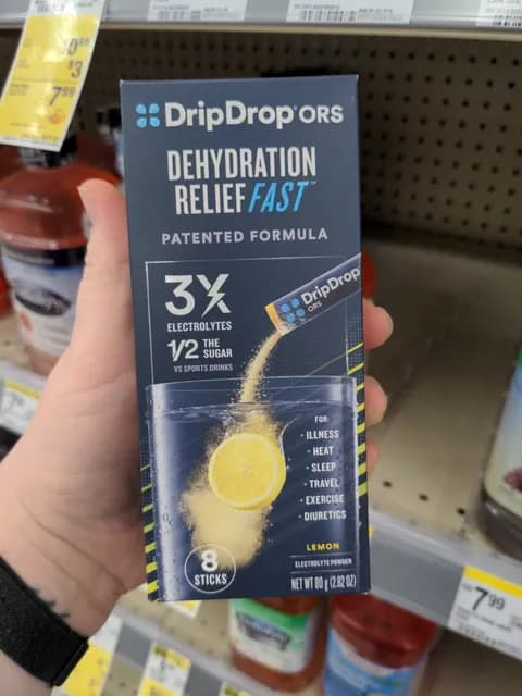 Dripdrop Ors Dehydration Relief Fast Lemon Electrolyte Powder
