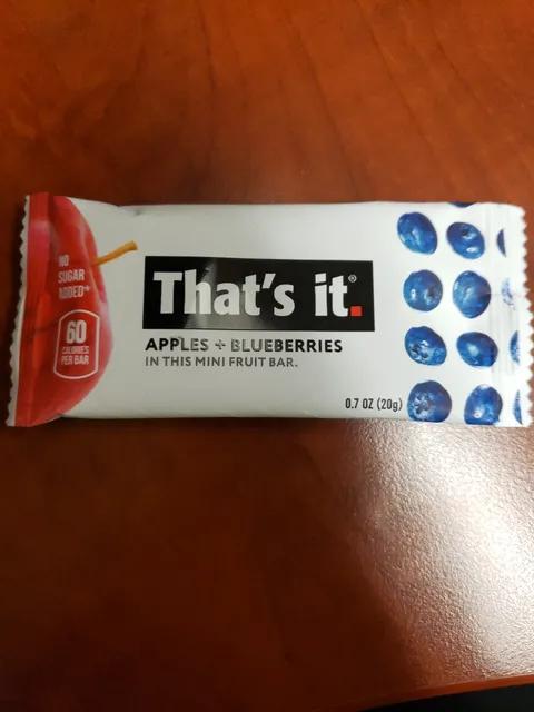 Is it Milk Free? That's It. Apples + Blueberries In This Mini Fruit Bar