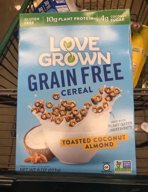 Love Grown Toasted Coconut Almond Grain Free Cereal