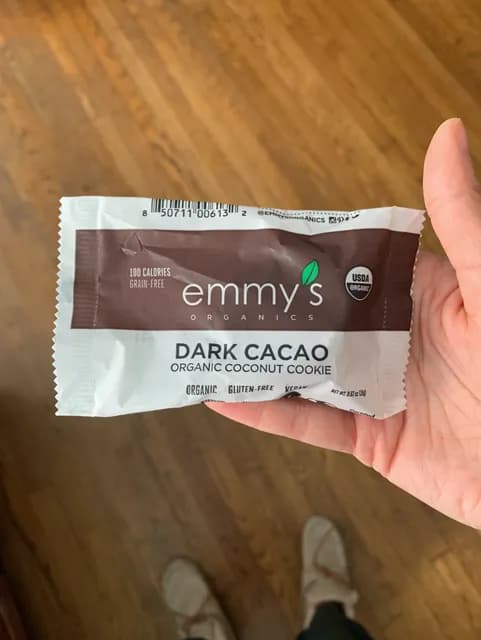 Emmy'S Organics Dark Cacao Organic Coconut Cookie