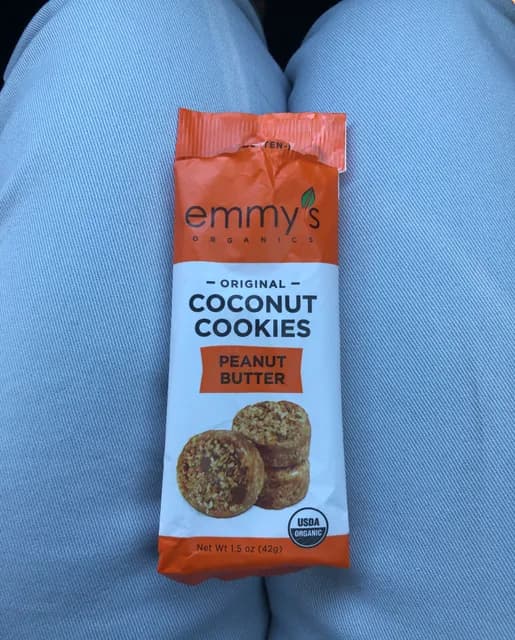 Emmy'S Organics Original Coconut Cookies, Peanut Butter Flavor