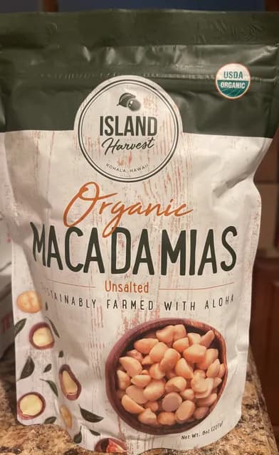 Island Harvest Organic Unsalted Macadamias