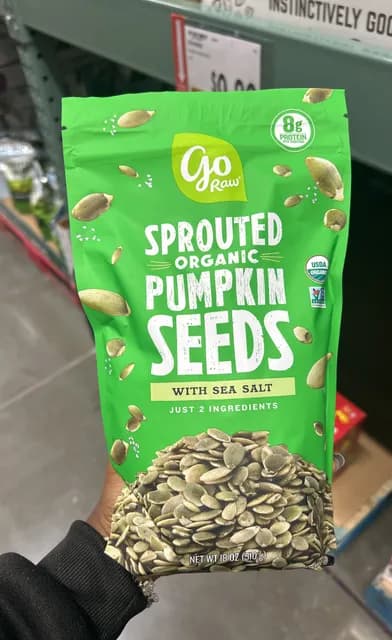 Go Raw Sprouted Organic Pumpkin Seeds With Sea Salt