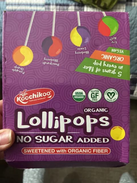 Koochikoo Sugar Free Organic Lollipops